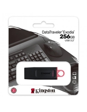 Kingston DataTraveler Exodia - USB Flash Drive, 256GB, USB 3.2 Gen 1, Type-A, Black