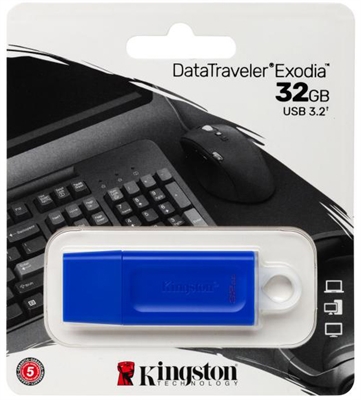 Kingston DataTraveler Exodia Blue USB Flash Drive 32GB Box