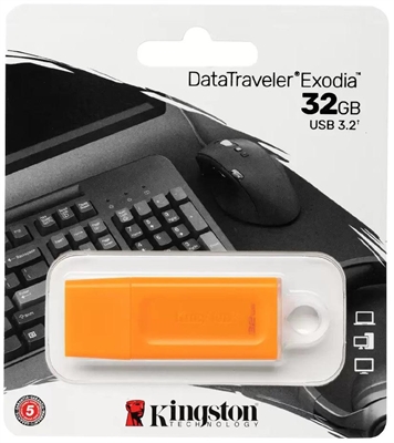 Kingston DataTraveler Exodia Memoria Flash USB Naranja 32GB Caja
