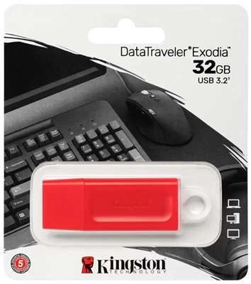 Kingston DataTraveler Exodia Red USB Flash Drive 32GB Box