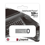 Kingston DataTraveler Kyson - Unidad Flash USB, 128GB, USB 3.2 Gen 1, Tipo-A, Plata