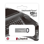 Kingston DataTraveler Kyson - Memoria USB, 256 GB, USB 3.2 Gen 1, Tipo-A, Plata