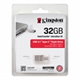 Kingston DataTraveler microDuo 3C 32 GB Silver Front Package View