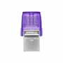 Kingston DataTraveler microDuo 3C - USB Flash Drive Purple 256GB front view