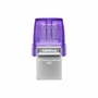 Kingston DataTraveler microDuo 3C - USB Flash Drive Purple front view