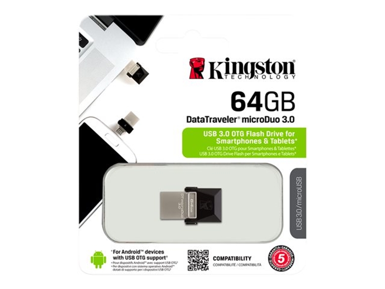 Kingston DataTraveler microDuo 64 GB Front Package View