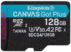Kingston Canvas - Memoria MicroSD, 128 GB, Clase 10, A2
