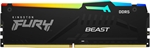 Kingston Fury Beast RGB - RAM Memory Module, 32GB(1x 32GB), 288-pin DDR5 SDRAM DIMM, for Desktop, 6000MHz, CL30