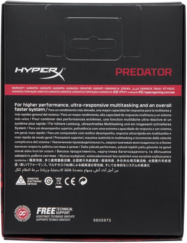Kingston HyperX Predator RGB RAM 3000MHz Back Box View