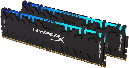 Kingston HyperX Predator RGB RAM 3000MHz Isometric Double Blue View