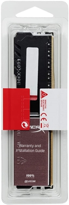 Kingston HyperX RAM FURY 2400 MHz DDR4 DIMM Vista Posterior en Caja