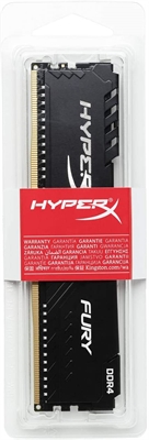 Kingston HyperX RAM FURY 2400 MHz DDR4 DIMM Vista Frontal en Caja