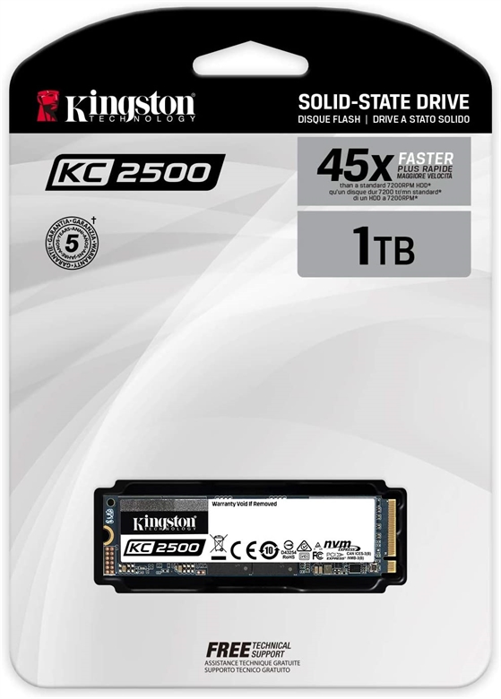Kingston KC2500 SSD M.2 NVMe 1TB Box View