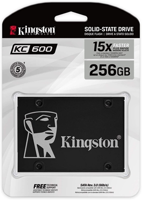Kingston KC600 SSD 2.5inch 256GB Box View