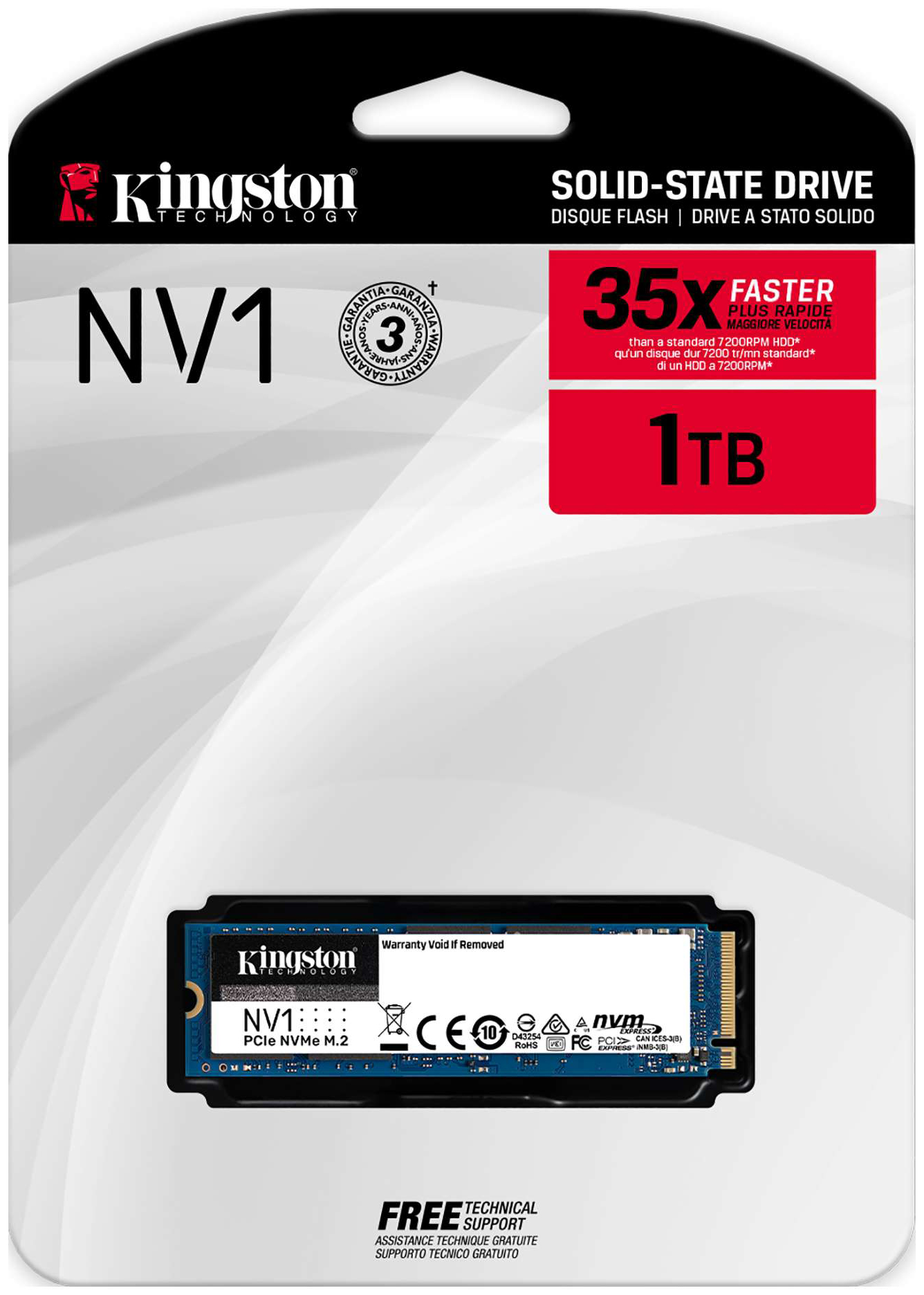 Kingston 1024GB M.2 2280 SSD　1TB kingston-nv1-1tb-m2-2280-ssd-