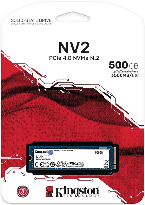 Kingston NV2 Series - Isometric Pack 500GB View