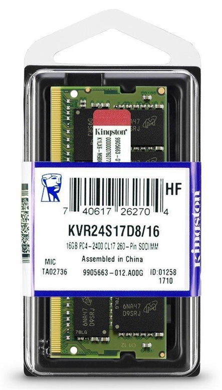 Kingston ValueRAM 16GB DDR4 SDRAM SO-DIMM 2400MHz Package