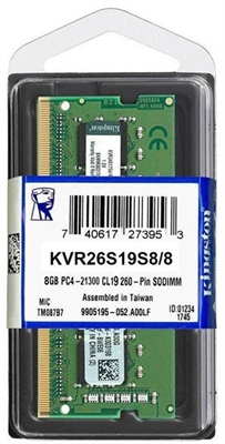 Kingston ValueRam KVR26S19S8/8 8GB DDR4 SDRAM SO-DIMM Package