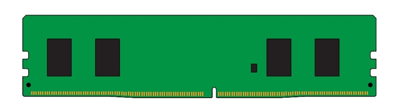 Kingston ValueRam RAM 4GB DDR4 DIMM 2400MHz Vista Frontal