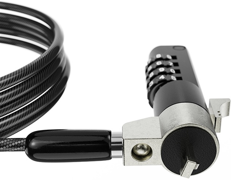Klip Xtreme-Cable lock-Notebook locking cable-Tbar K Std Combination lock Front View 2