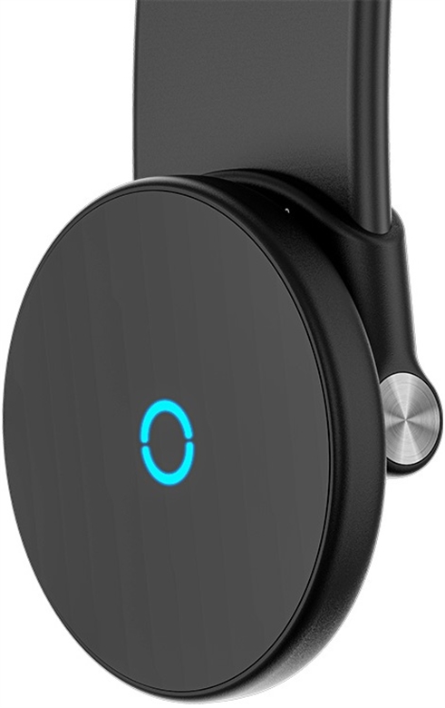 Klip Xtreme Car wireless charging holder 15 Watt 24 pin USB-C Cellular phone Wireless earbuds Apple AirPods Apple Watch Wireless For Smartphones Foldable Velcro Front View 2