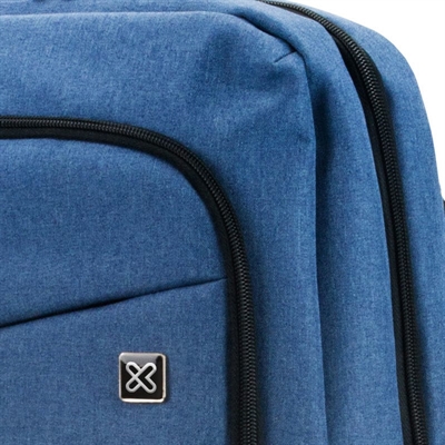 Klip Xtreme Indigo Backpack Blue Zipper View