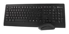 Klip Xtreme Inspire - Standard Keyboard and Mouse Combo, Wireless, USB, Spanish, Black