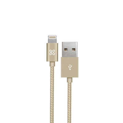 Klip Xtreme KAC-001 Gold Lightning Male to USB Type-A Male Connectors