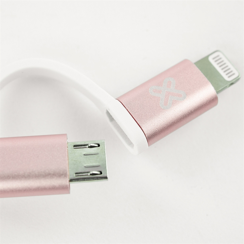 Klip Xtreme KAC-210 Cable Oro Rosa Adaptador Micro USB a Lightning