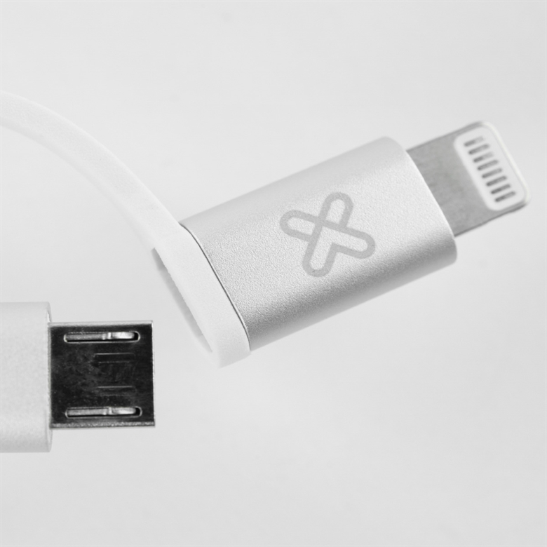 Klip Xtreme KAC-210 Cable Plateado Adaptador Micro USB a Lightning