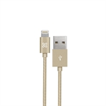 Klip Xtreme KAC-020  - Cable USB, Lightning Macho a USB Tipo-A Macho, USB 3.0, 2m, Oro
