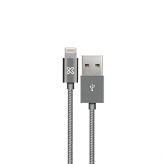 Klip Xtreme KAC-020  - USB Cable, Lightning Male to USB Type-A Male, USB 3.0, 2m, Gray