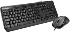 Klip Xtreme DeskMate KCK-251S  - Combo Teclado y Mouse, Cableado, USB, Español, Negro