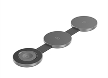 Klip Xtreme PowerDesk Flex - 3-in-1 Foldable 15W Wireless Charger with Magnetic Base for Smartphone, Apple Watch and AirPods