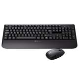 Klip Xtreme KeyRoll - Combo Teclado y Mouse, Inalámbrico, USB, Español, Negro