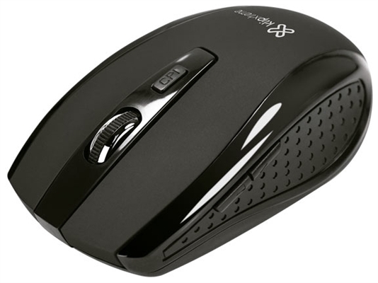 Klip Xtreme Klever Black Wireless Mouse Front View