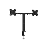 Klip Xtreme KMM-510 - Soporte Doble para Monitor, Negro, 13'' a 32'', Peso Máximo 8Kg por brazo, Acero y plástico