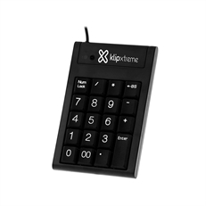 Klip Xtreme Abacus KNP-100 - Numeric keyboard, Wired, USB, Black