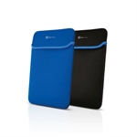 Klip Xtreme Kolours - Laptop Sleeve, Black/Blue, Neoprene Reversible, 15.6"
