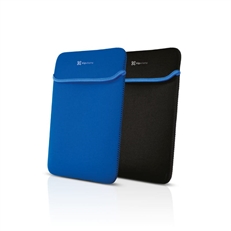 Klip Xtreme Kolours - Funda para Laptop, Azul/Negro, Neopreno Reversible, 15.6"