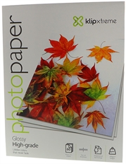 Klip Xtreme KPG-160  -  Glossy Photo Paper, 8.5 x 11 inches, 60 Sheets