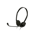 Klip Xtreme KSH-280  - Headset, Stereo, Adjustable Headband, with Microphone, Wired, 3.5mm plug, 20Hz-20KHz, Black