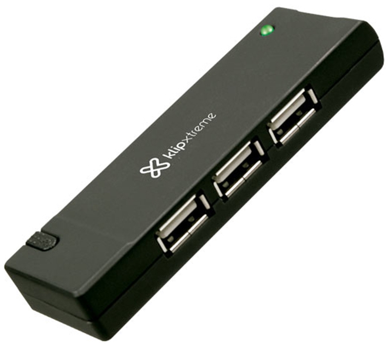 Klip Xtreme KUH-400B USB HUB Isometric View