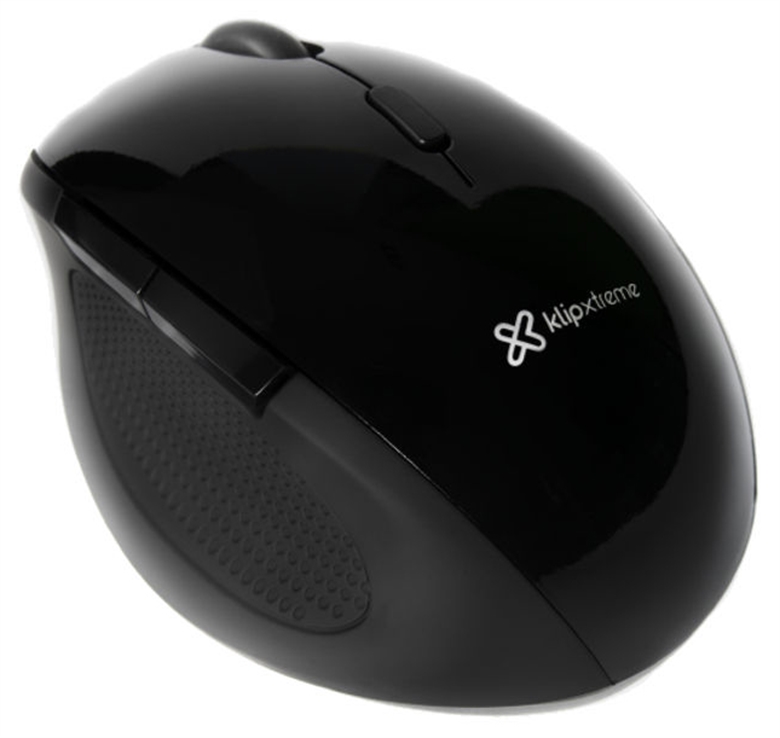 Klip Xtreme Orbix Mouse Inalámbrico Negro Vista Isométrica