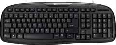 Klip Xtreme Stylus - Standard Keyboard, Wired, USB, Spanish, Black