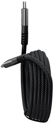 Klip Xtreme-USB cable-24 pin USB-C-3 m-Black-60W Braided Fast charging Left View 2