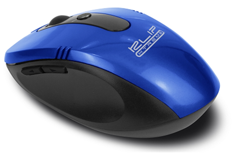 Klip Xtreme Vector Azul Wireless Mouse Vista Trasera