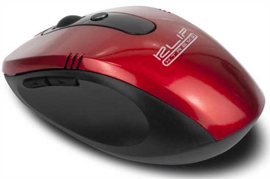 Klip Xtreme Vector Red Wireless Mouse Back Side View