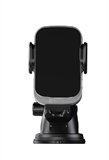 KlipXtreme PowerCar Tech KWC-515  - Soporte para Teléfono, Color Negro, Carga Inalámbrica y Sensor de Sujeción Automática