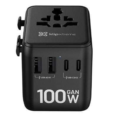 KMC-750 PowerWall Uni 100 All-in-One Universal Travel Adapter-Front View